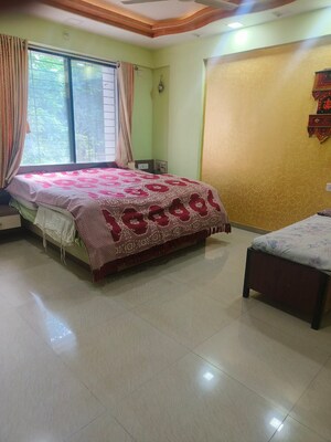 Bedroom in 3 BHK Apartment at Nisarg Akash, Pimple Nilakh – for Sale