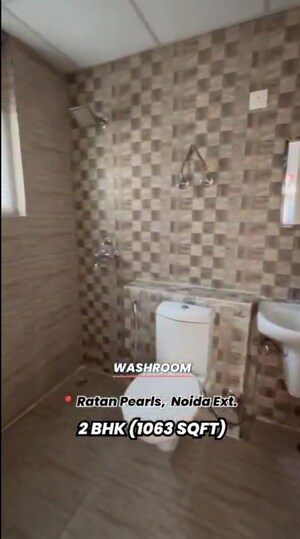 Bathroom in 2 BHK Apartment at Ratan Pearls, Sector 16 Greater Noida – for Sale