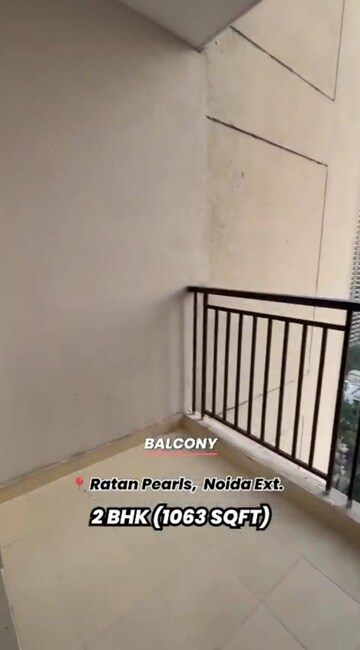 Balcony in 2 BHK Apartment at Ratan Pearls, Sector 16 Greater Noida – for Sale