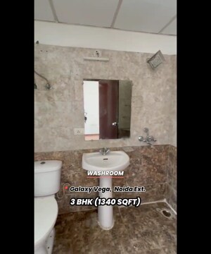 Attached Bathroom in 3 BHK Apartment at Galaxy Vega, Tech Zone 4 Greater Noida – for Sale