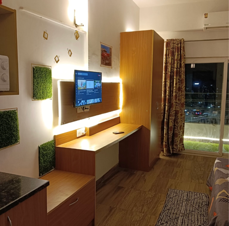 Living Room, paramount-golf-forest-studio-apartments-oak-towe Studio 651 Sq.Ft. Apartment In Upsidc Site C Greater Noida 9080761