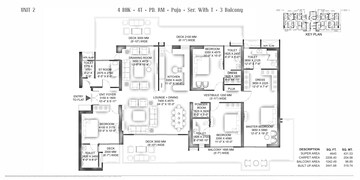 Floor Plan in 4 BHK Apartment at VVIP Addresses Greater Noida West, Sector 12 Greater Noida – for Sale