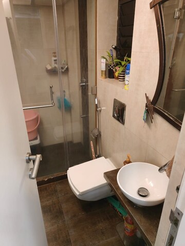 Bathroom in 2 BHK Apartment at Silver View Apartments, Versova – for Rent