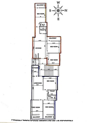 Floor Plan in 3 BHK Apartment at Rajarhat New Town – for Sale
