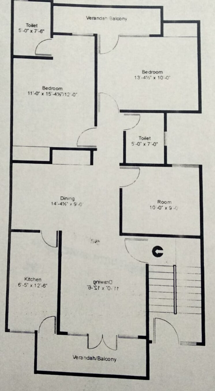 Floor Plan, vasundhara sector 4 2 Bedroom 821 Sq.Ft. Builder Floor In Vasundhara Sector 4 Ghaziabad 9081910