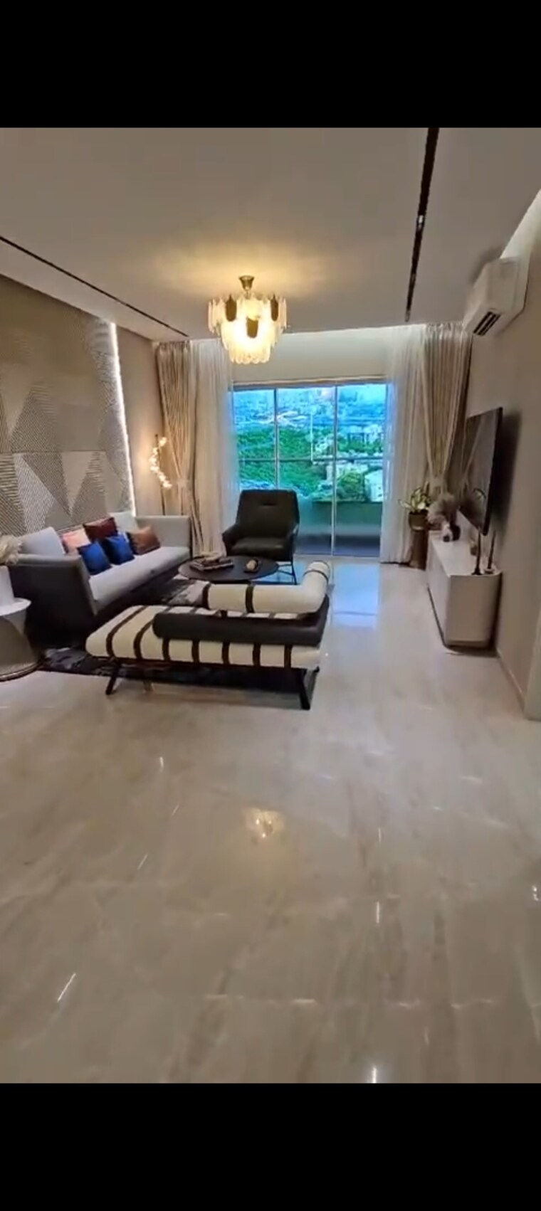 Living Room, atul-life 3 Bedroom 1075 Sq.Ft. Apartment In Mulund West Mumbai 9081947