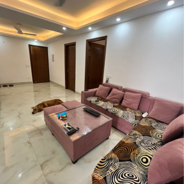 Living Room in 3 BHK Builder Floor at Freedom Fighters Enclave – for Rent