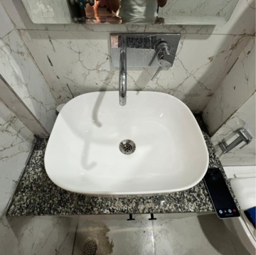 Bathroom in 3 BHK Builder Floor at Freedom Fighters Enclave – for Rent