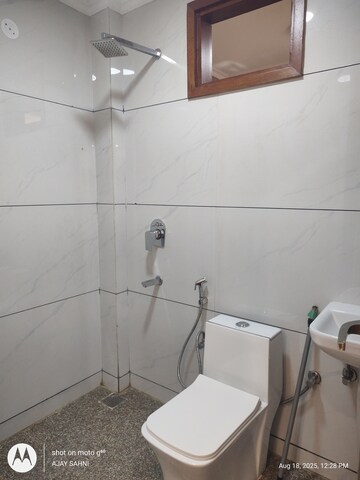 Bathroom in 2 BHK Builder Floor at Mehrauli – for Rent
