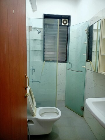 Bathroom in 3 BHK Apartment at Arihant CHS Khar West, Khar West – for Rent