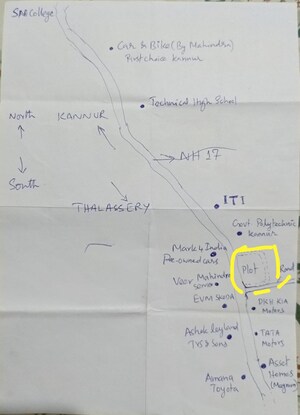  Land – Map Location View at Thottada - for Sale