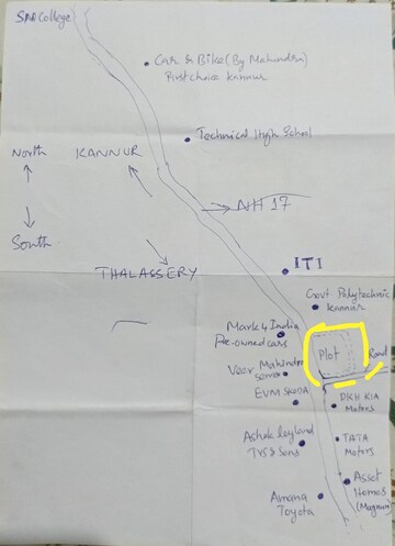  Land – Map Location View at Thottada - for Sale