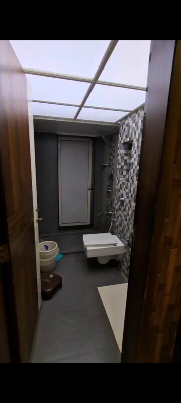 Bathroom in 3 BHK Apartment at Soham Garden, Manpada – for Rent