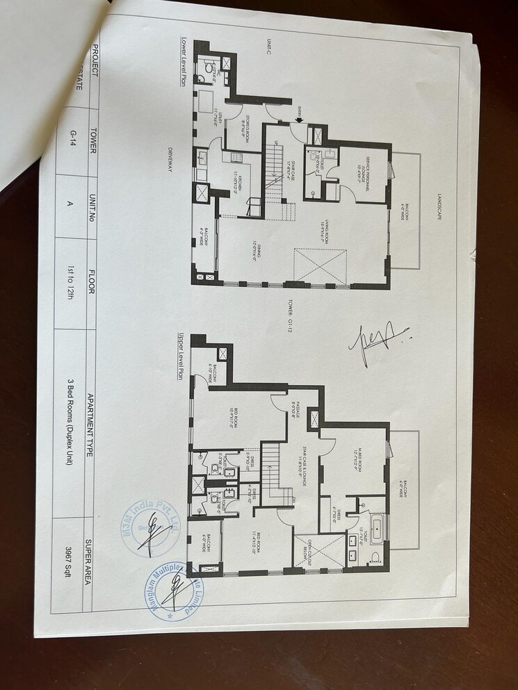 Floor Plan, m3m-golf-estate 3.5 Bedroom 3967 Sq.Ft. Apartment In Sector 65 Gurgaon 9082986