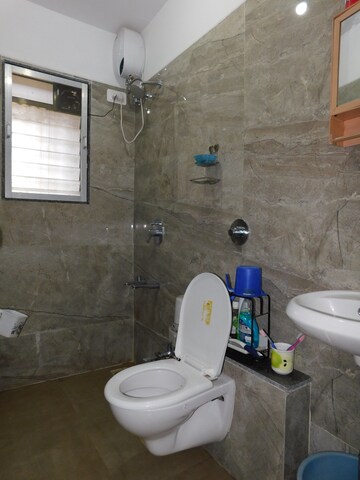 Bathroom in 2 BHK Apartment at Mohini Zen Vrindavan, Dahisar East – for Rent