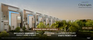 3 BHK Villa – Exterior View View at Aratt Cityscape, Budigere Road - for Sale