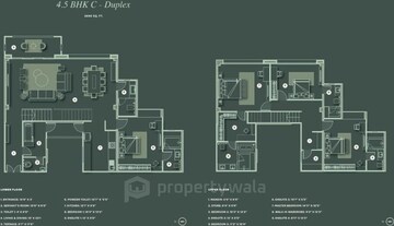 Floor Plan in 4 BHK Apartment at Lohia Jain The Reserve, Koregaon Park Annexe – for Sale