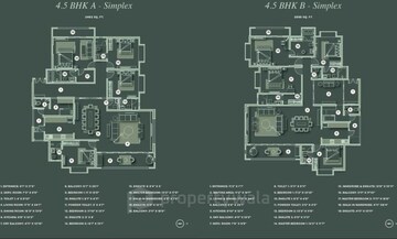 Floor Plan in 4 BHK Apartment at Lohia Jain The Reserve, Koregaon Park Annexe – for Sale
