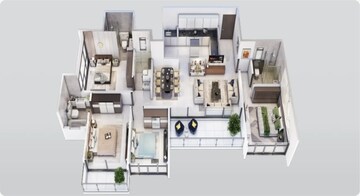 Floor Plan in 4 BHK Apartment at Mantra Mirari, Koregaon Park – for Sale