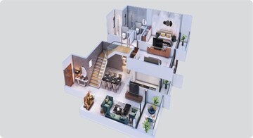 Floor Plan in 4 BHK Apartment at Mantra Mirari, Koregaon Park – for Sale