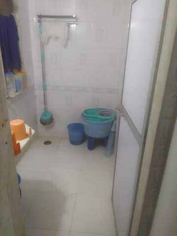Bathroom in 1 BHK Apartment at Raj Satyam CHS, Dahisar East – for Rent