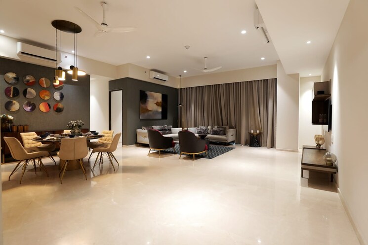 Living Room, lnt-crescent-bay-t3 3 Bedroom 1450 Sq.Ft. Apartment In Parel Mumbai 9083682