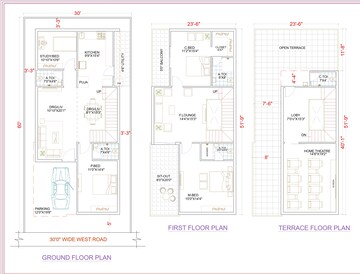Floor Plan in 4 BHK Villa at Krishna Reddy Pet – for Sale