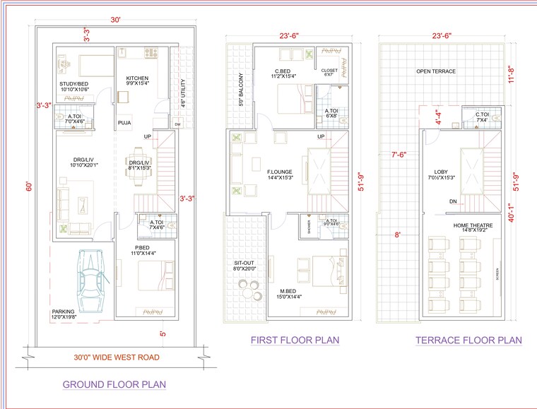 Floor Plan, krishna reddy pet 4 Bedroom 3101 Sq.Ft. Villa In Krishna Reddy Pet Hyderabad 9083697