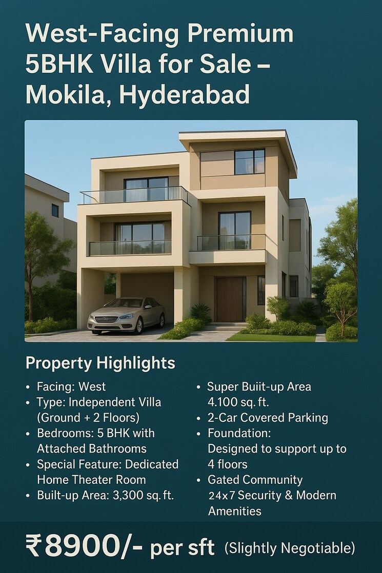 undefined, subishis-town-centre 5 Bedroom 4100 Sq.Ft. Villa In Mokila Hyderabad 9083763