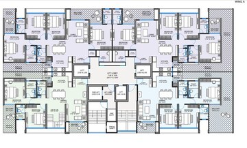 Floor Plan in 3 BHK Apartment at Shubh Tristar, Koregaon Park Annexe – for Sale