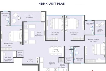Floor Plan in 3 BHK Apartment at Shubh Tristar, Koregaon Park Annexe – for Sale