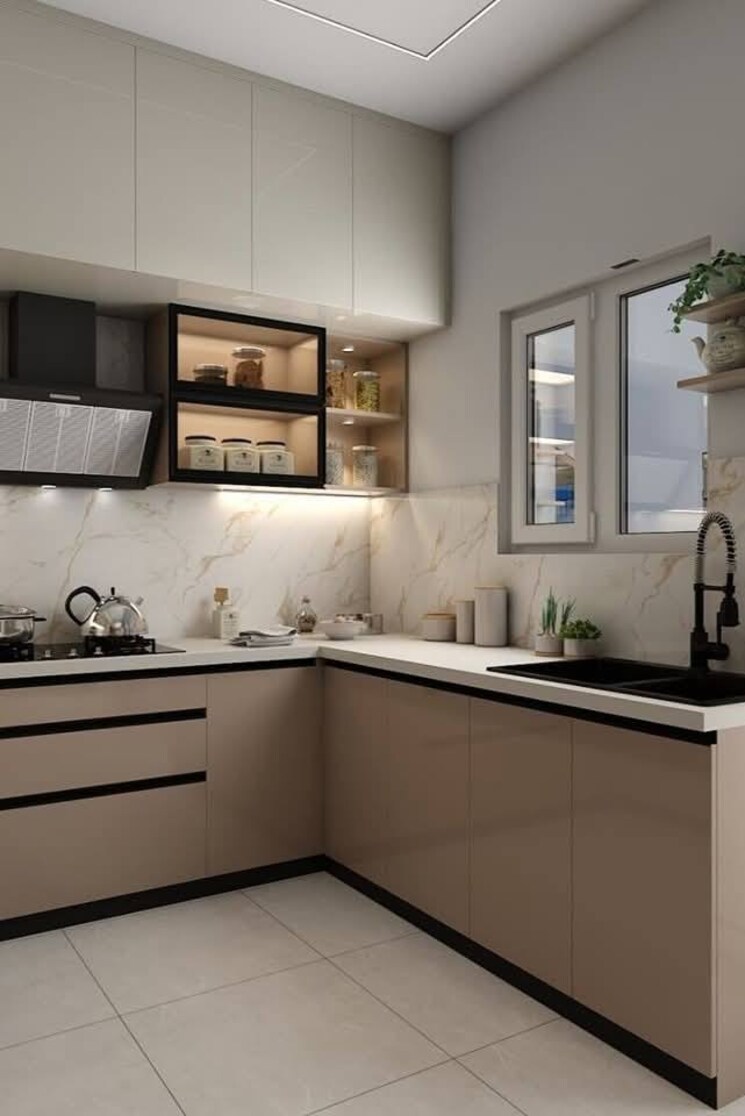 Kitchen, trendset-rythme 3 Bedroom 1590 Sq.Ft. Apartment In Kondapur Hyderabad 9084076