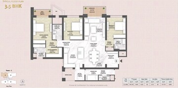 Floor Plan in 4 BHK Apartment at Mundhwa – for Sale