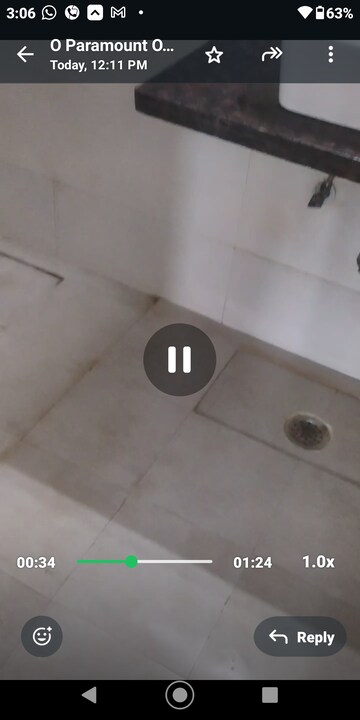 Bathroom in Studio Apartment at Paramount Golf Forest Studio Apartments Phase 2 -, Zeta I Greater Noida – for Rent