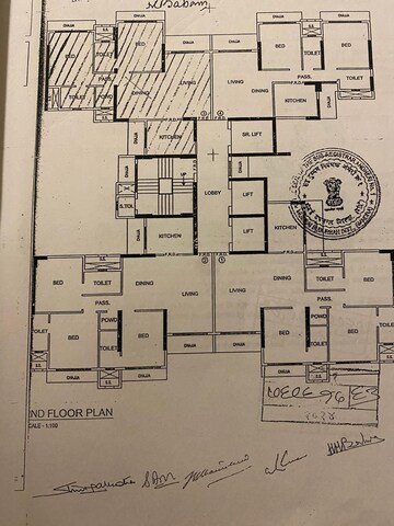 Floor Plan in 2 BHK Apartment at Satguru Sachkhand Apartment, Bandra West – for Rent