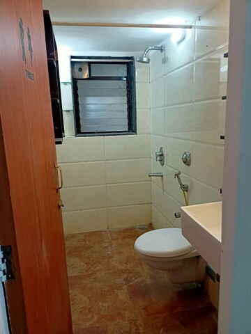Bathroom in 2 BHK Apartment at Meethi Hill Crest Apartment, Bandra West – for Rent