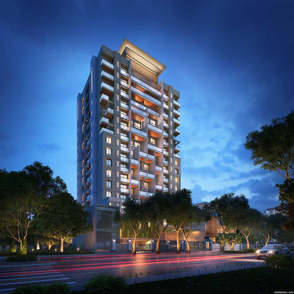 3.5 BHK + Servant Room,Study Room Apartment For Sale in Hermes 212 Riverwalk