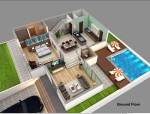 Floor Plan in 3 BHK Villa at Mopa – for Sale