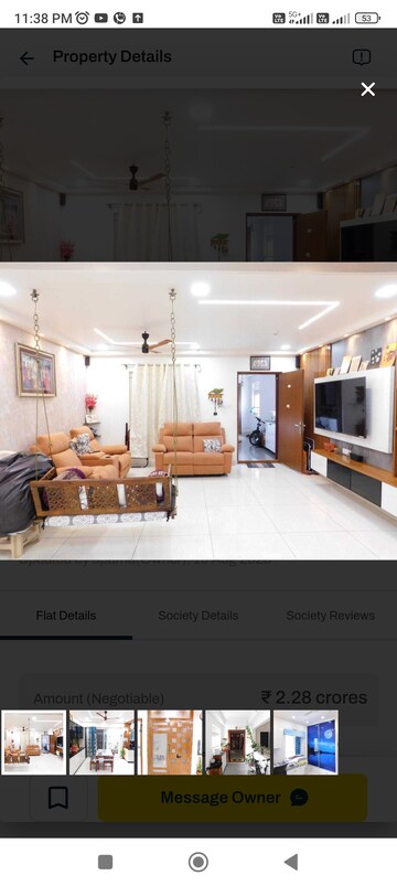 Team Area in 3 BHK Apartment at Aparna Sarovar Zenith, Nallagandla – for Sale