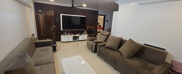Living Room in 4 BHK Apartment at Rustomjee Crown, Prabhadevi – for Rent
