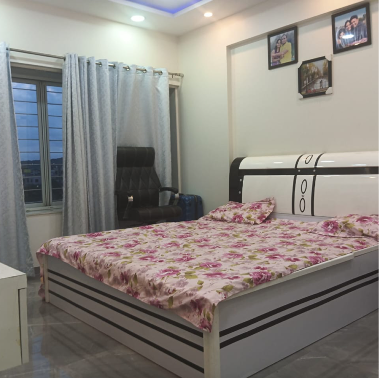 Bedroom, kumar-papillon 3 Bedroom 941 Sq.Ft. Apartment In Sutarwadi Pune 9085406