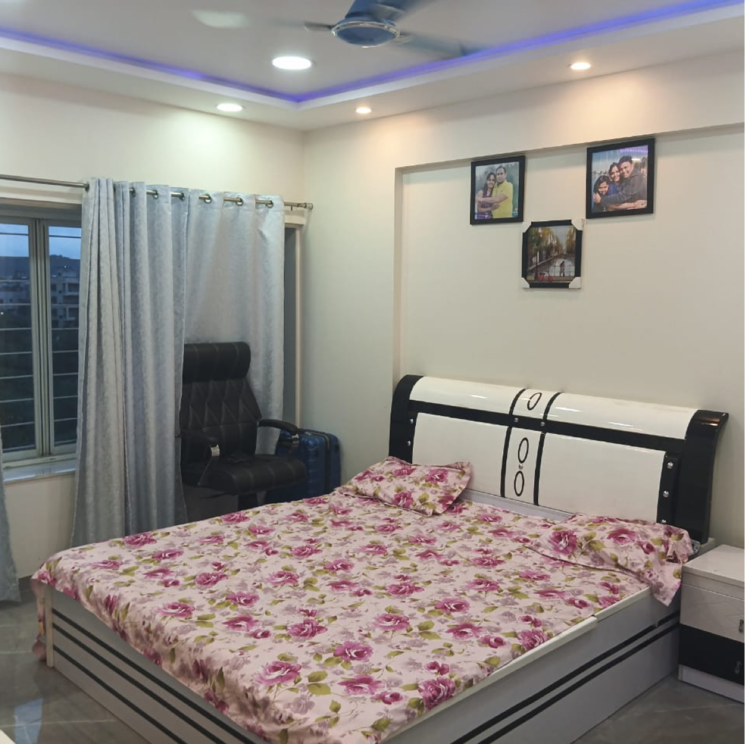 Bedroom, kumar-papillon 3 Bedroom 941 Sq.Ft. Apartment In Sutarwadi Pune 9085406