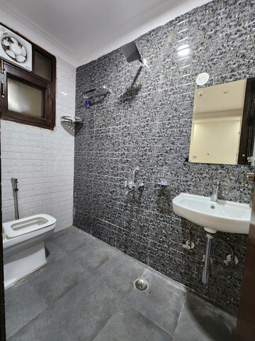 Bathroom in 2 BHK Builder Floor at Chattarpur – for Rent