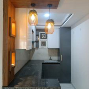 Kitchen in 2 BHK Builder Floor at Chattarpur – for Sale