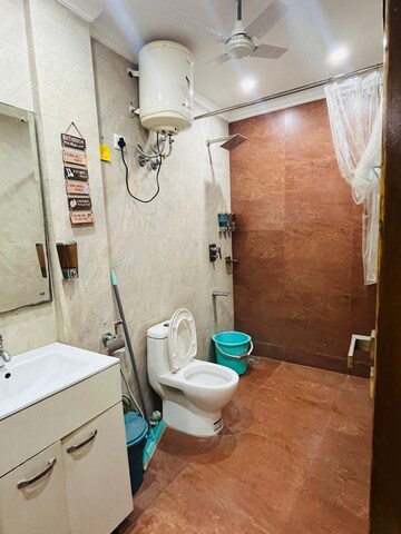 Bathroom in 1 BHK Builder Floor at Saket – for Rent