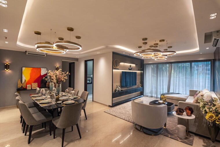 Living Room, kalpataru-mugnus 3 Bedroom 1321 Sq.Ft. Apartment In Bandra East Mumbai 9086251