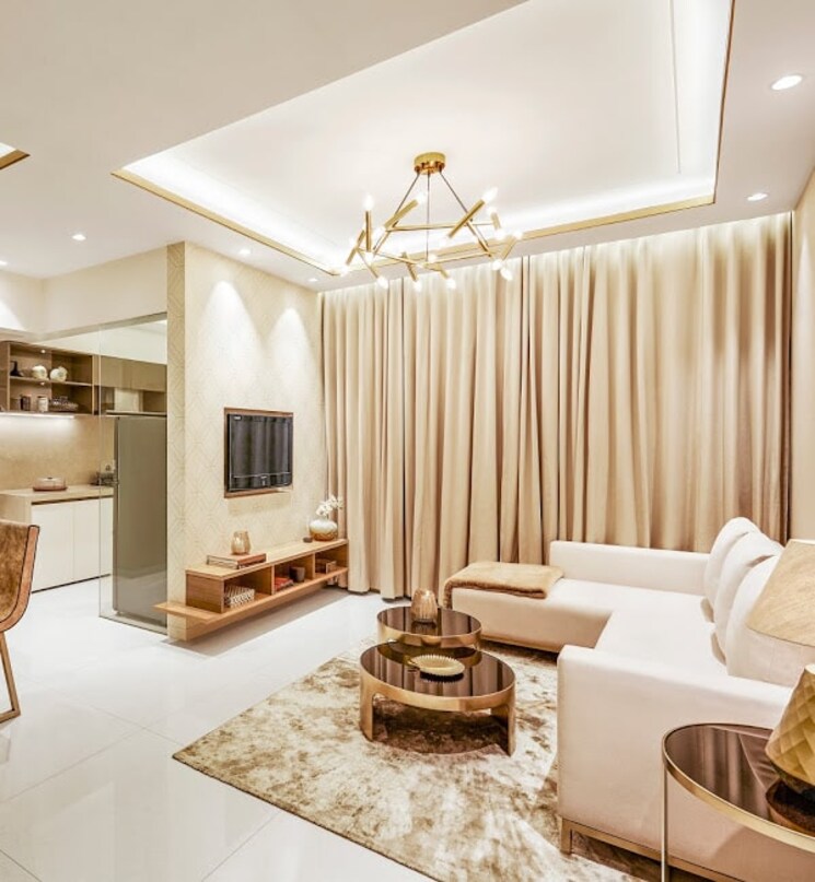 Living Room, dosti-planet-north-phase-2-dosti-jade 1 Bedroom 437 Sq.Ft. Apartment In Shilphata Thane 9086528