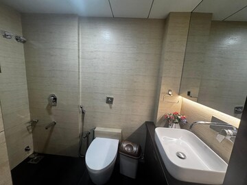 Bathroom in 3 BHK Apartment at Globe Heights, Goregaon East – for Rent