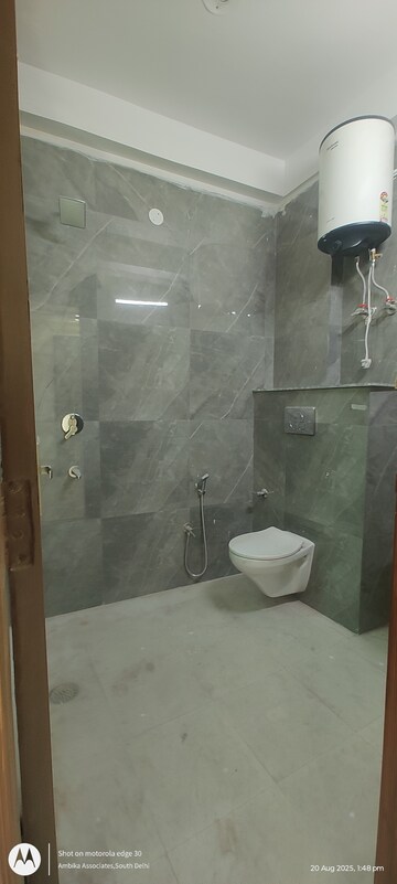 Bathroom in 3 BHK Builder Floor at Chattarpur – for Rent