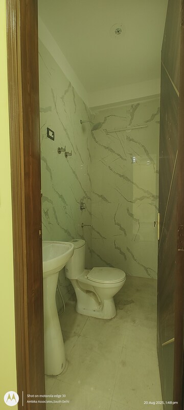 Bathroom in 3 BHK Builder Floor at Chattarpur – for Rent